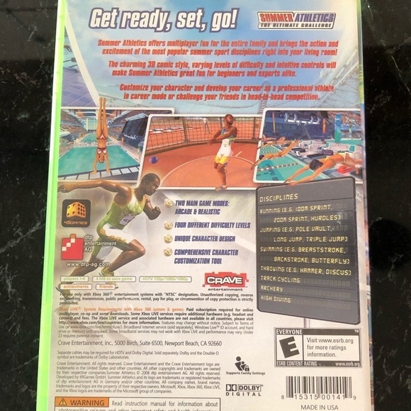 XBOX 360 Summer Athletics The Ultimate Challenge Game - Picture 2 of 5